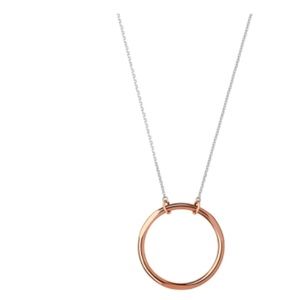 18ct solid Rose gold Links London long chain pendant
